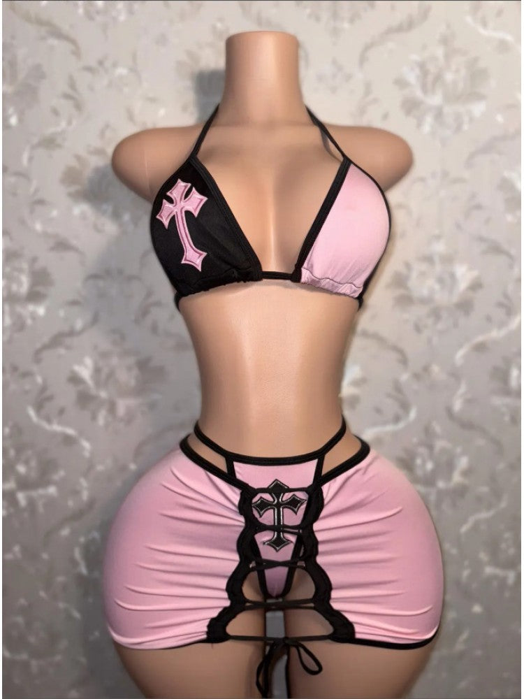 Can't Cross Me Bikini Set