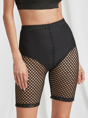 In The Cut Fishnet Cover Up Shorts