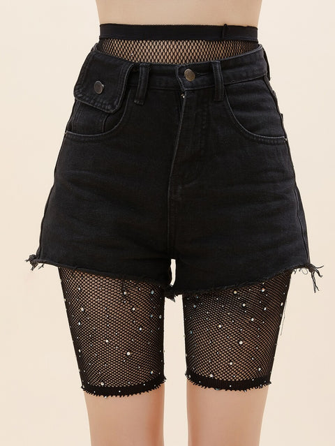 Dazzle Me Mesh Biker Shorts