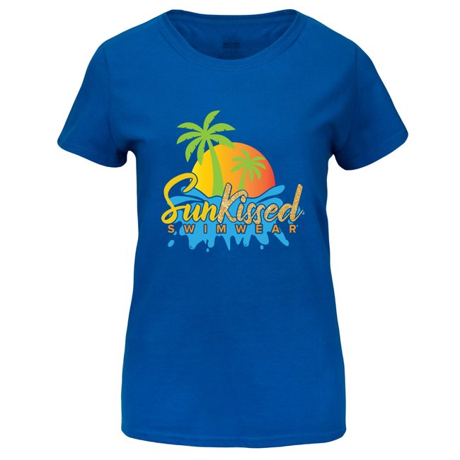 SunKissed Swimwear Women's Tee Shirt Blue