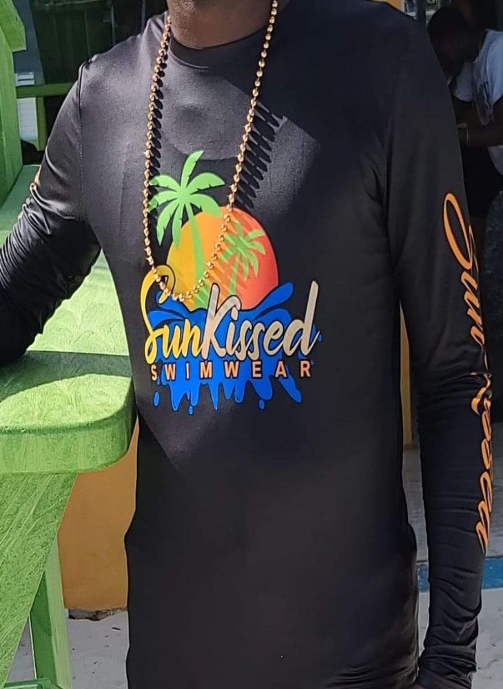 SunKissed Swimwear Rash Guards Unisex Black