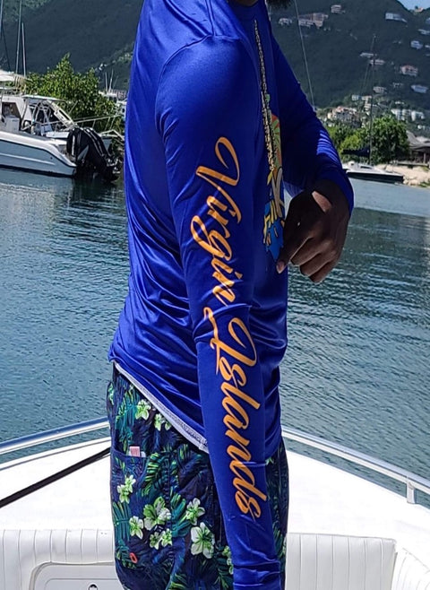 SunKissed Swimwear Rash Guards Unisex Blue
