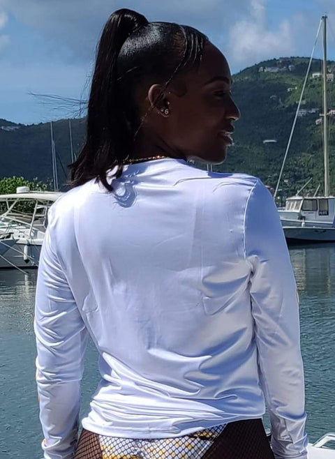 SunKissed Swimwear Rash Guard Unisex White
