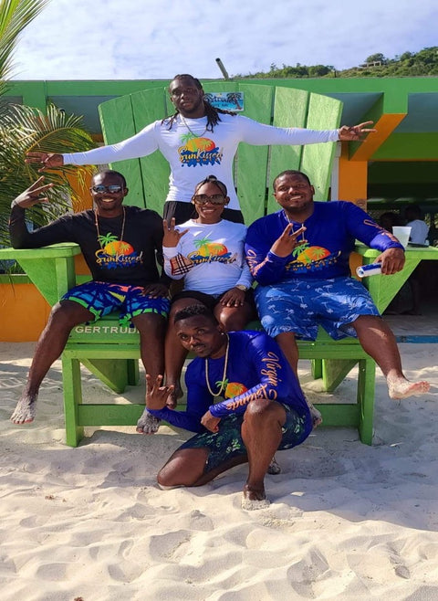 SunKissed Swimwear Rash Guards Unisex Blue
